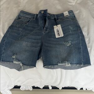 Judy Blue High Waist Distressed Denim Shorts